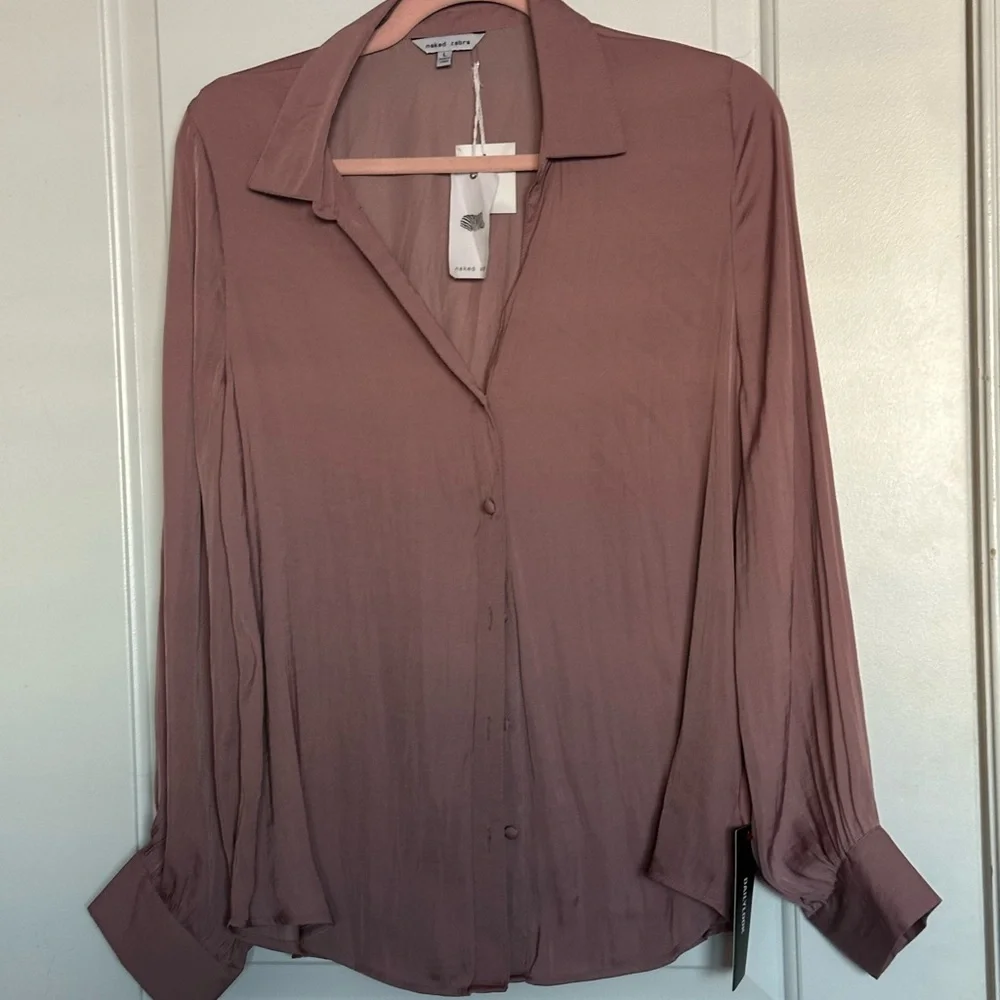 L Naked Zebra silk blouse - Picture 1 of 4